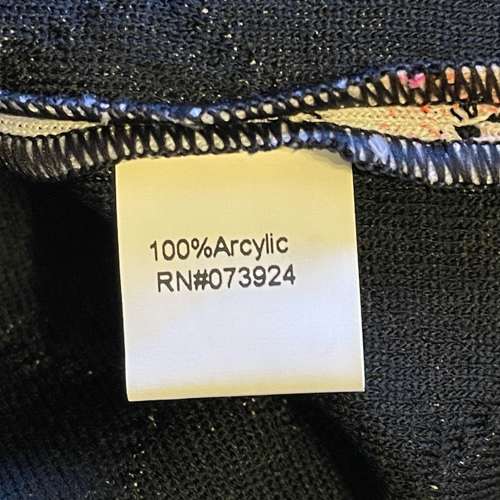 Ming Wang Black and White Diamond Patterned Fringe Jacket S - Picture 9 of 10